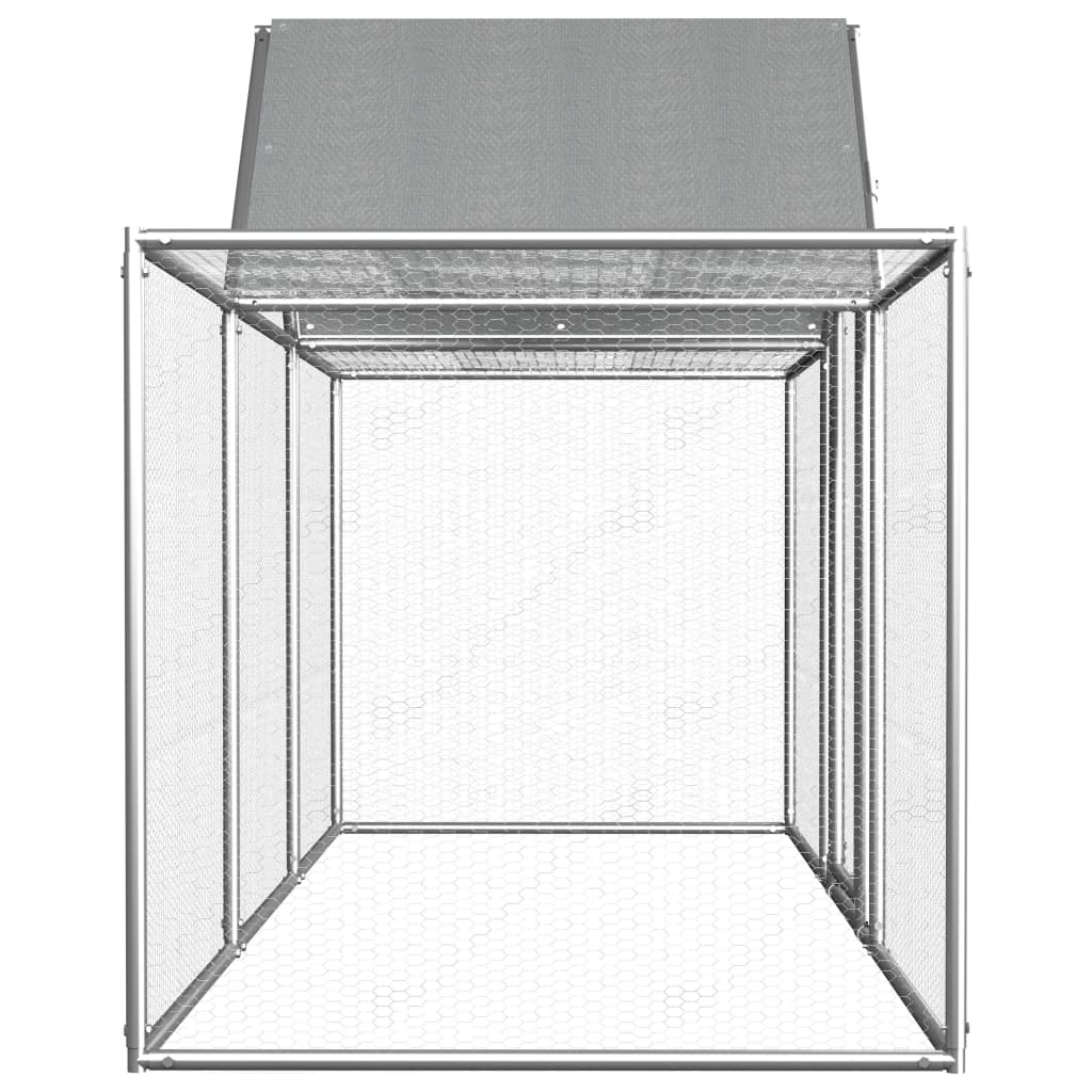 Chicken Cage, pen, run, 3 x 1 x 1.5 m (W x D x H), gate, Galvanised Steel - Picture 3 of 6
