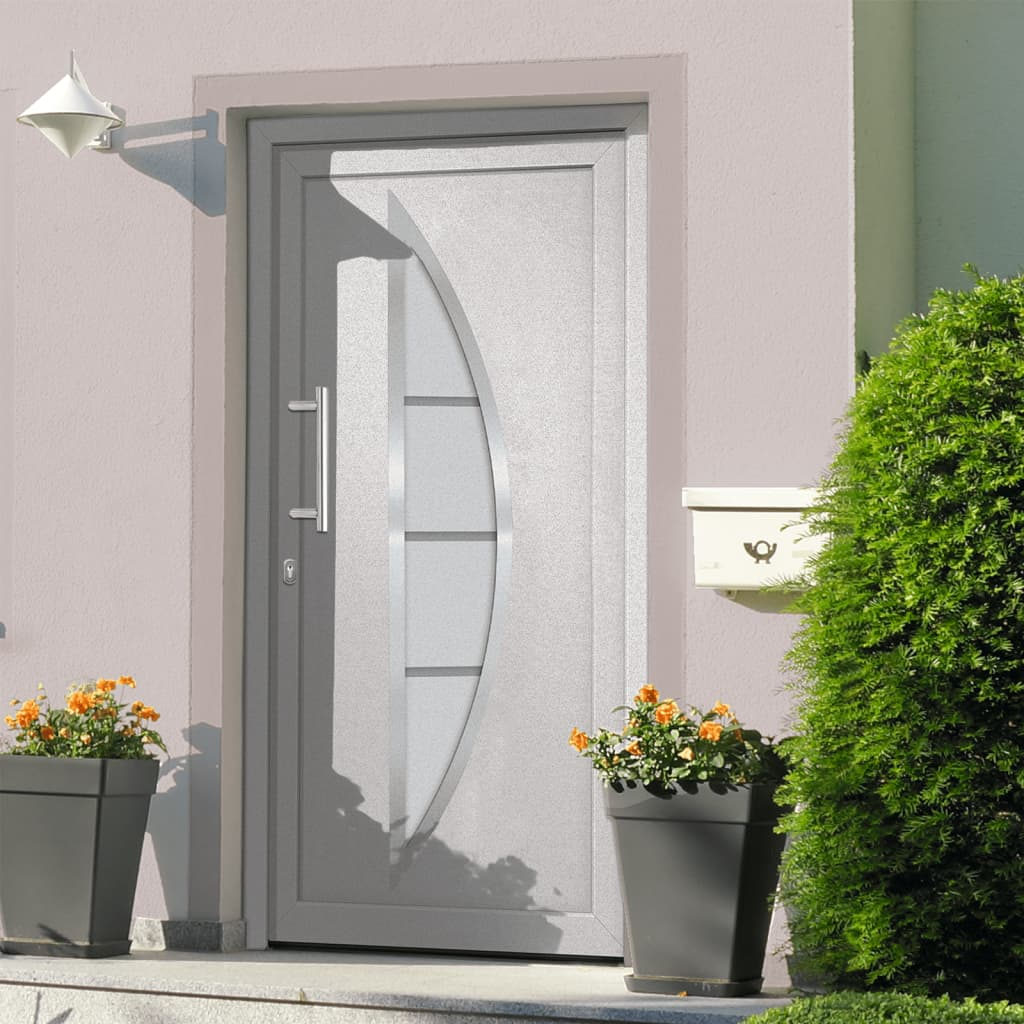 Modern Desige Front Door With Arch Window White Left Hand 108x208 cm
