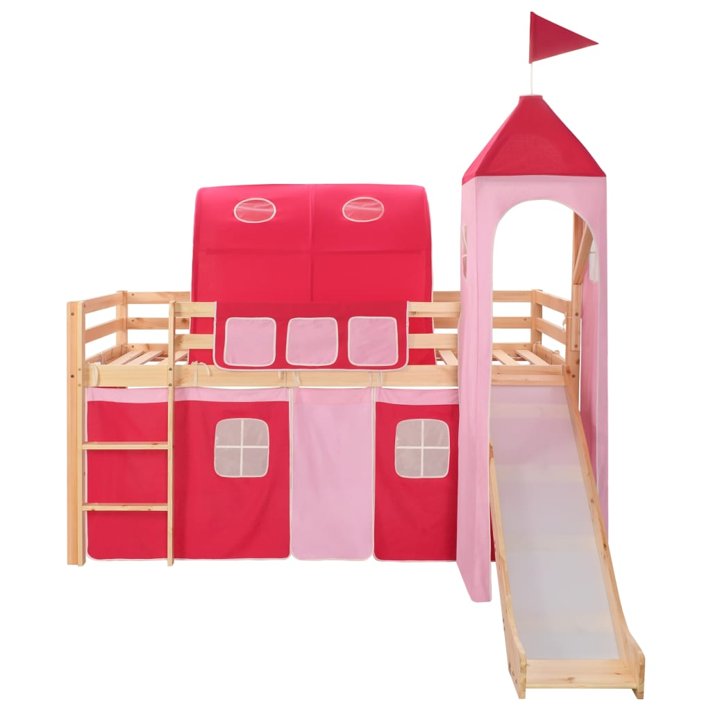 Enchanting Princess-Themed Children's Loft Bed Frame with Slide & Ladder - Sturd - Picture 2 of 12