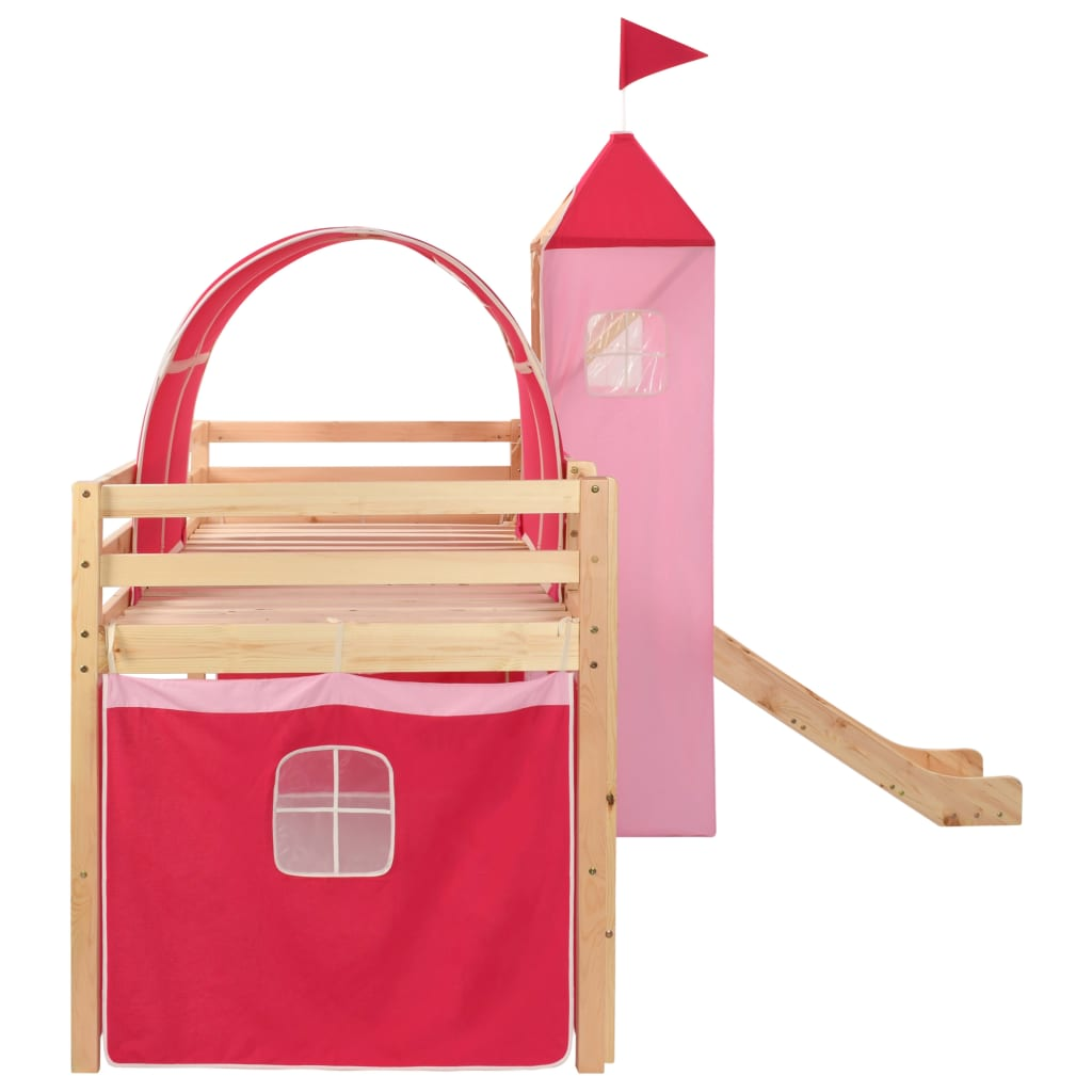 Enchanting Princess-Themed Children's Loft Bed Frame with Slide & Ladder - Sturd - Picture 10 of 12