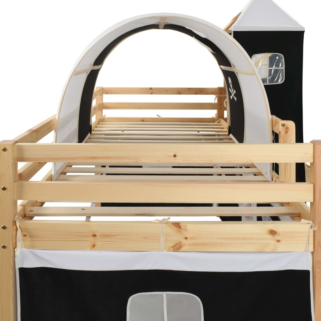 Children's Pirate Themed Loft Bed Frame with Slide & Ladder - Durable Pinewood 9 - Picture 10 of 12