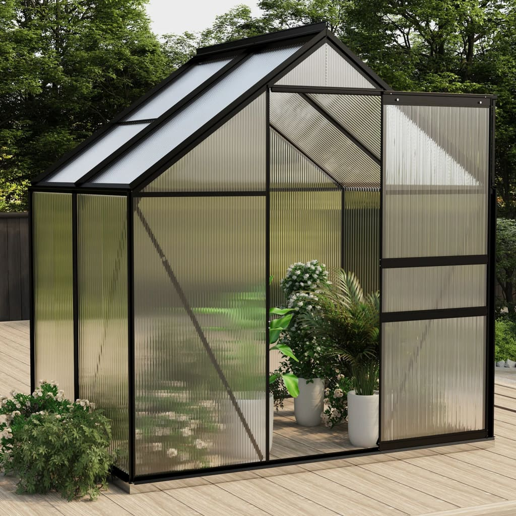 vidaXL Greenhouse Anthracite Aluminium 2.47 m²