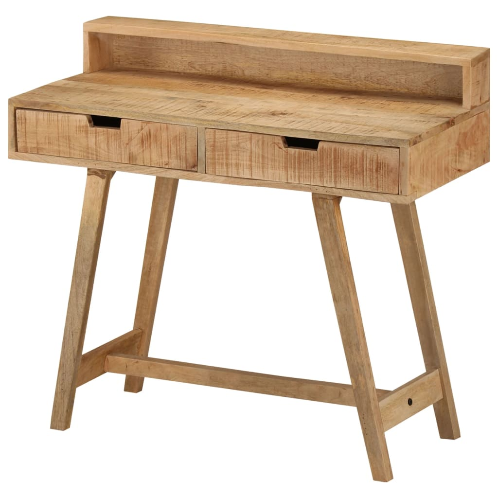 vidaXL Desk 100x45x90 cm Solid Rough Mango Wood