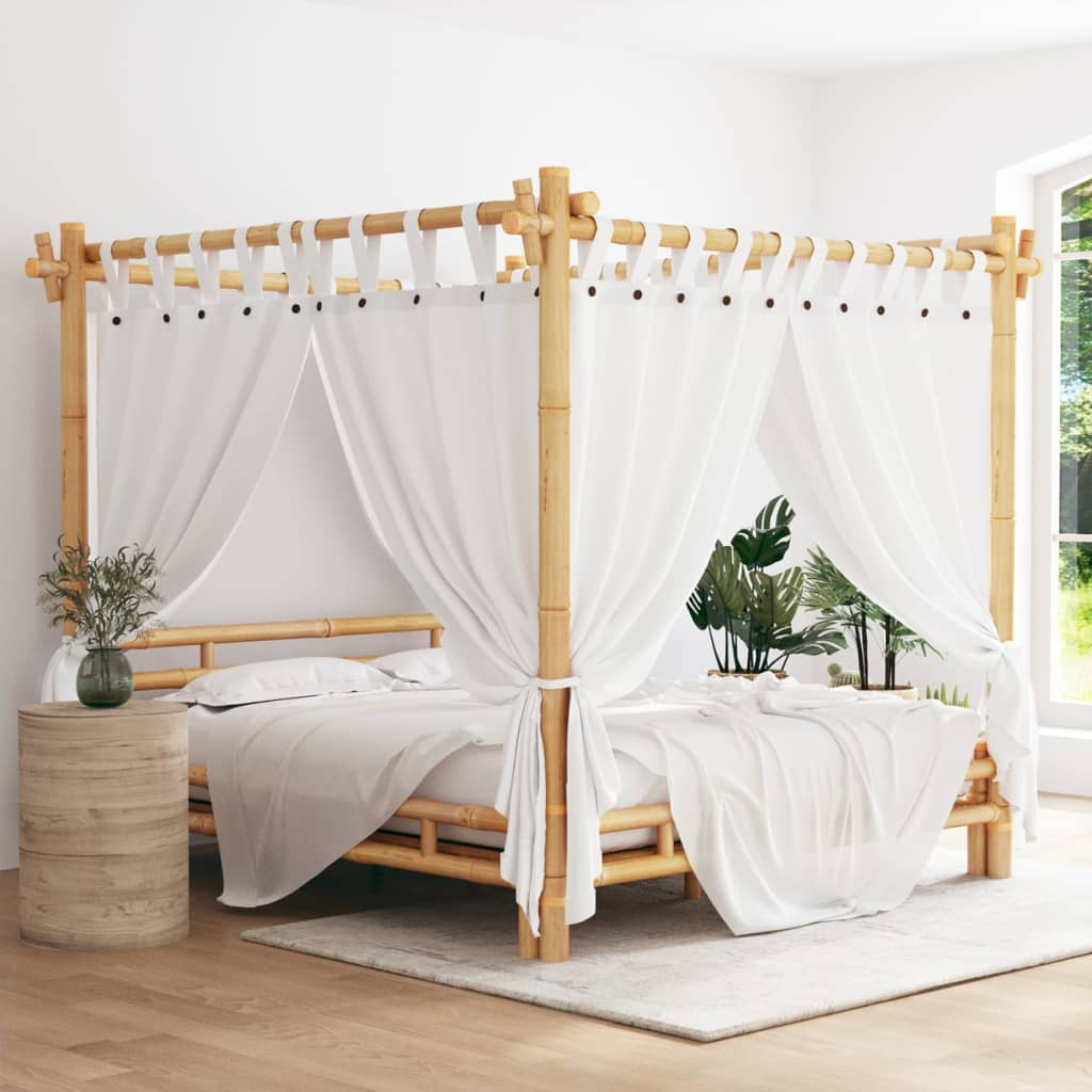 Rustic canopy shop bed frame