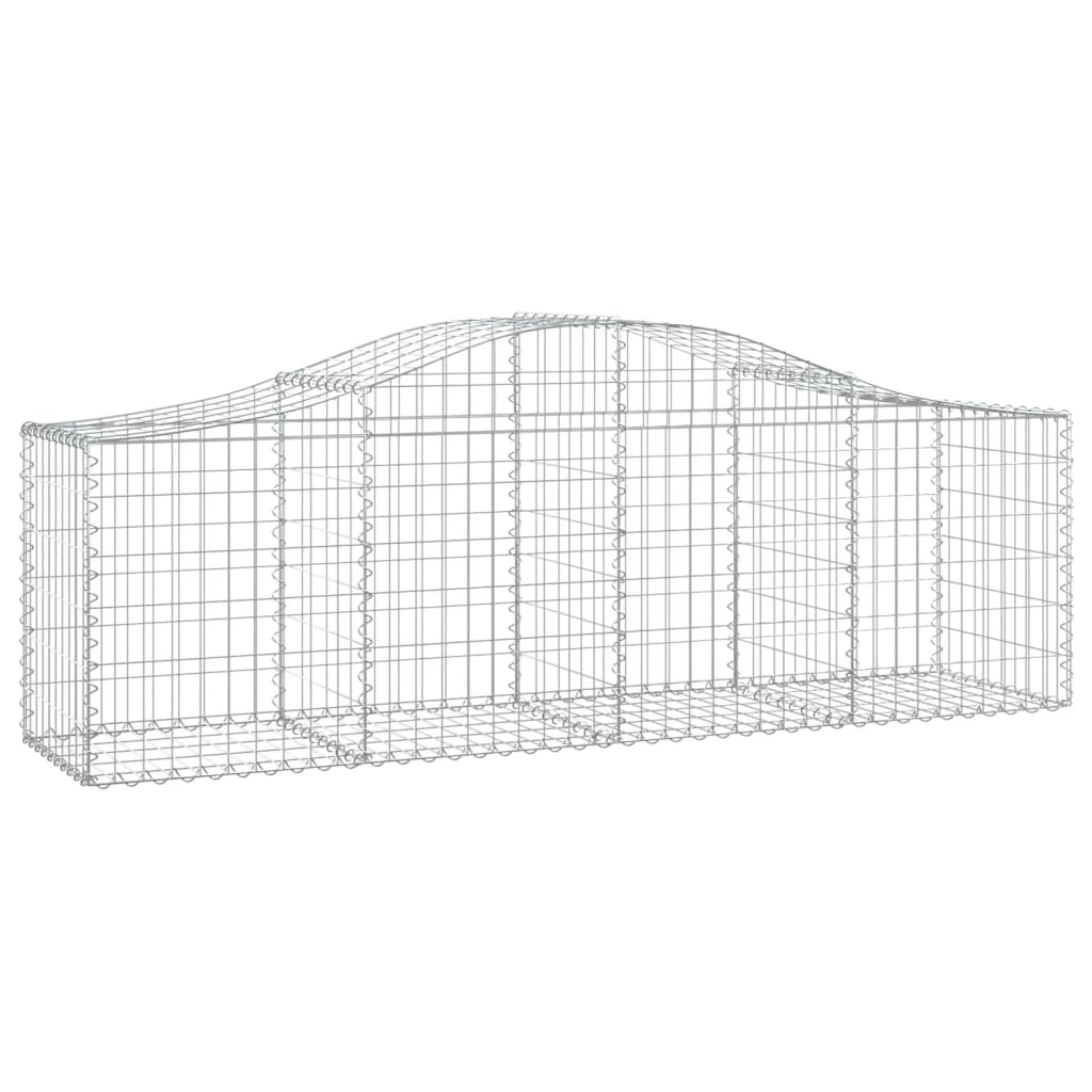 Arched Gabion Basket 78.7"x19.7"x23.6"/31.5" Galvanized Iron - Picture 2 of 5
