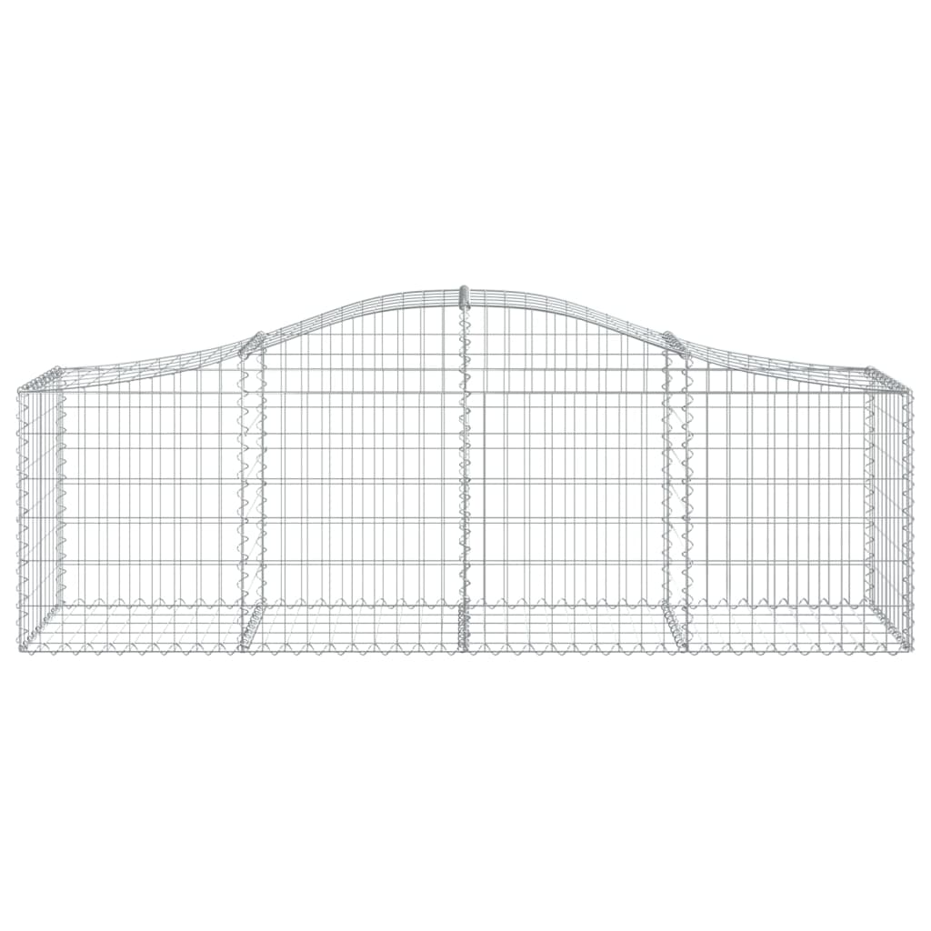 Arched Gabion Basket 78.7"x19.7"x23.6"/31.5" Galvanized Iron - Picture 3 of 5