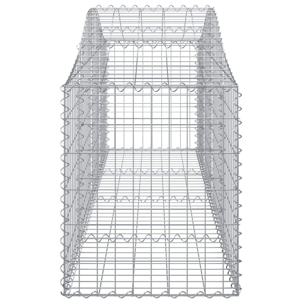 Arched Gabion Basket 78.7"x19.7"x23.6"/31.5" Galvanized Iron - Picture 4 of 5