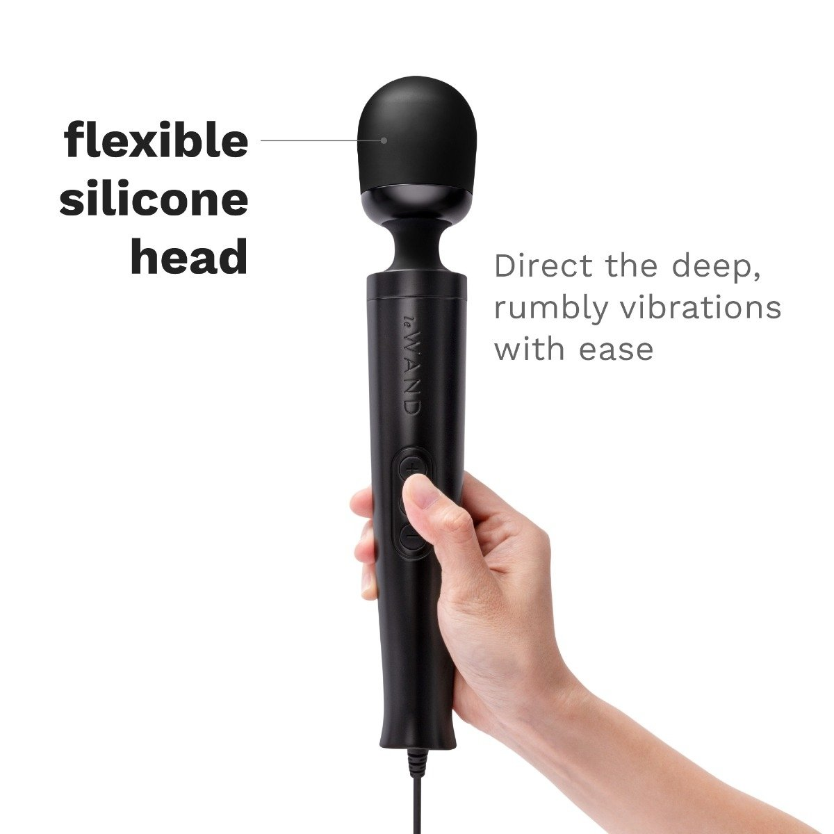 Le Wand Plug-In Diecast Massager Black Ultimate Powerful 10 Speeds 20 Patterns