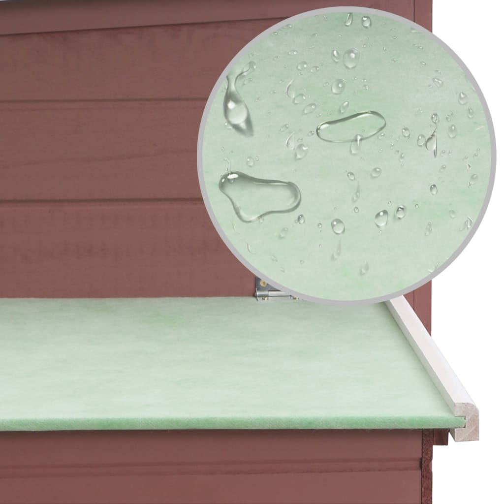 Outdoor Hühnerkäfig Hühnerhaus mit 1 Eierkäfig braun Holz - Bild 7 von 8