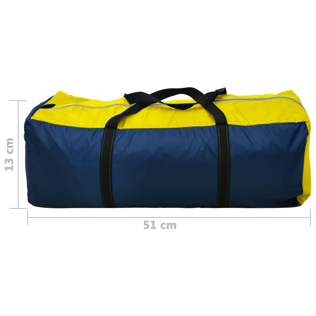 Camping Tent 4 Persons Navy Blue/Yellow - Picture 8 of 9