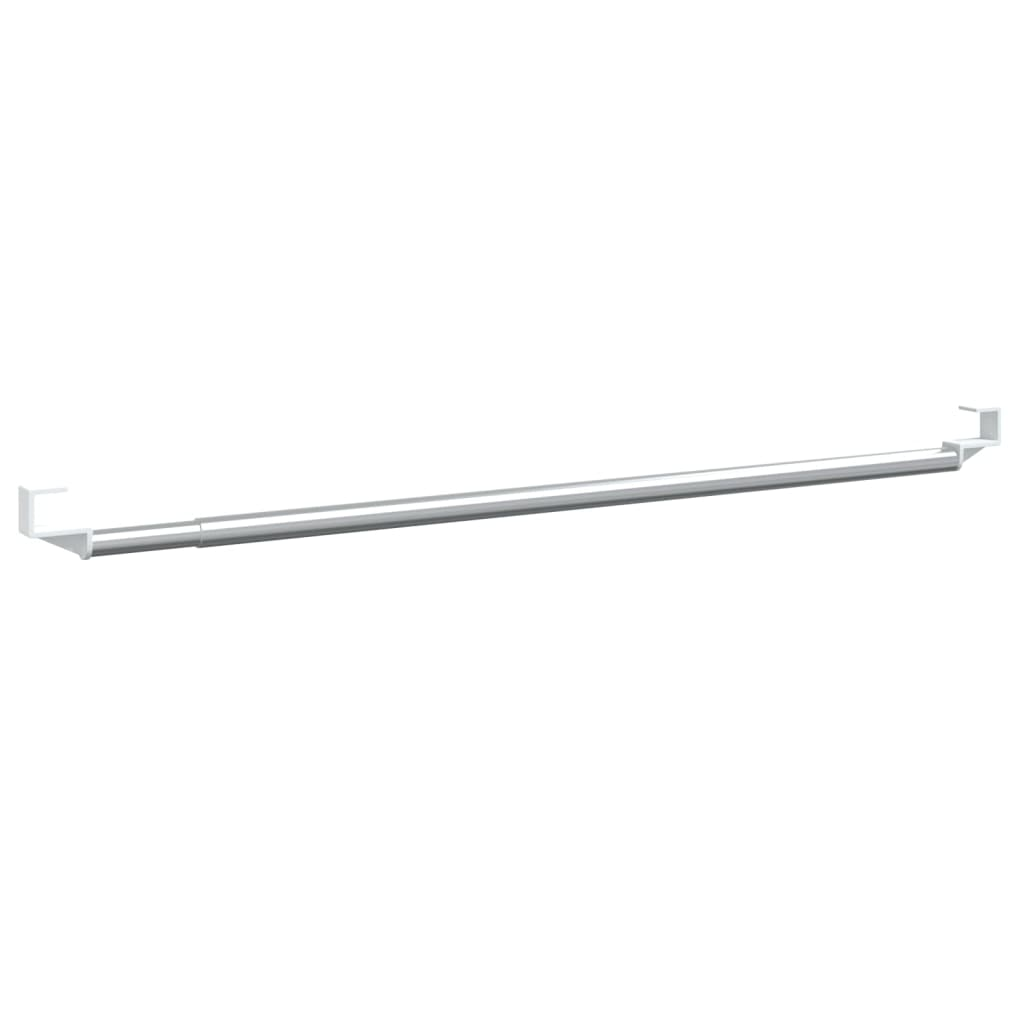 Rieles de cortina 2 piezas blanco y plateado 23,6"-41,3" aluminio - Imagen 3 de 7