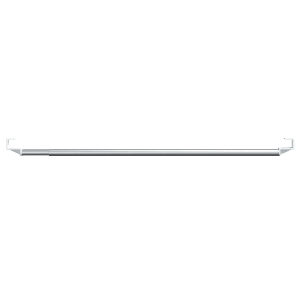 Rieles de cortina 2 piezas blanco y plateado 23,6"-41,3" aluminio - Imagen 4 de 7
