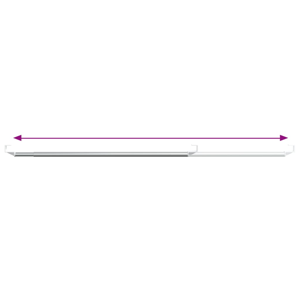 Rieles de cortina 2 piezas blanco y plateado 23,6"-41,3" aluminio - Imagen 5 de 7