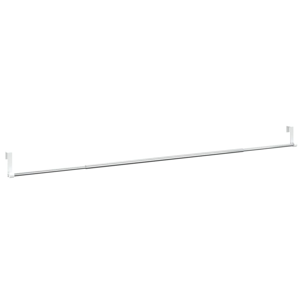 Curtain Rails 2 Pcs White and Silver 35.4"-53.1" Aluminum - Picture 3 of 7