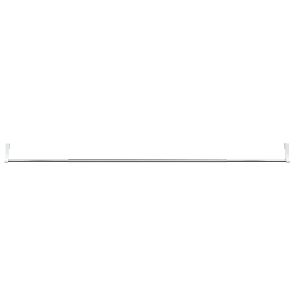 Curtain Rails 2 Pcs White and Silver 35.4"-53.1" Aluminum - Picture 4 of 7