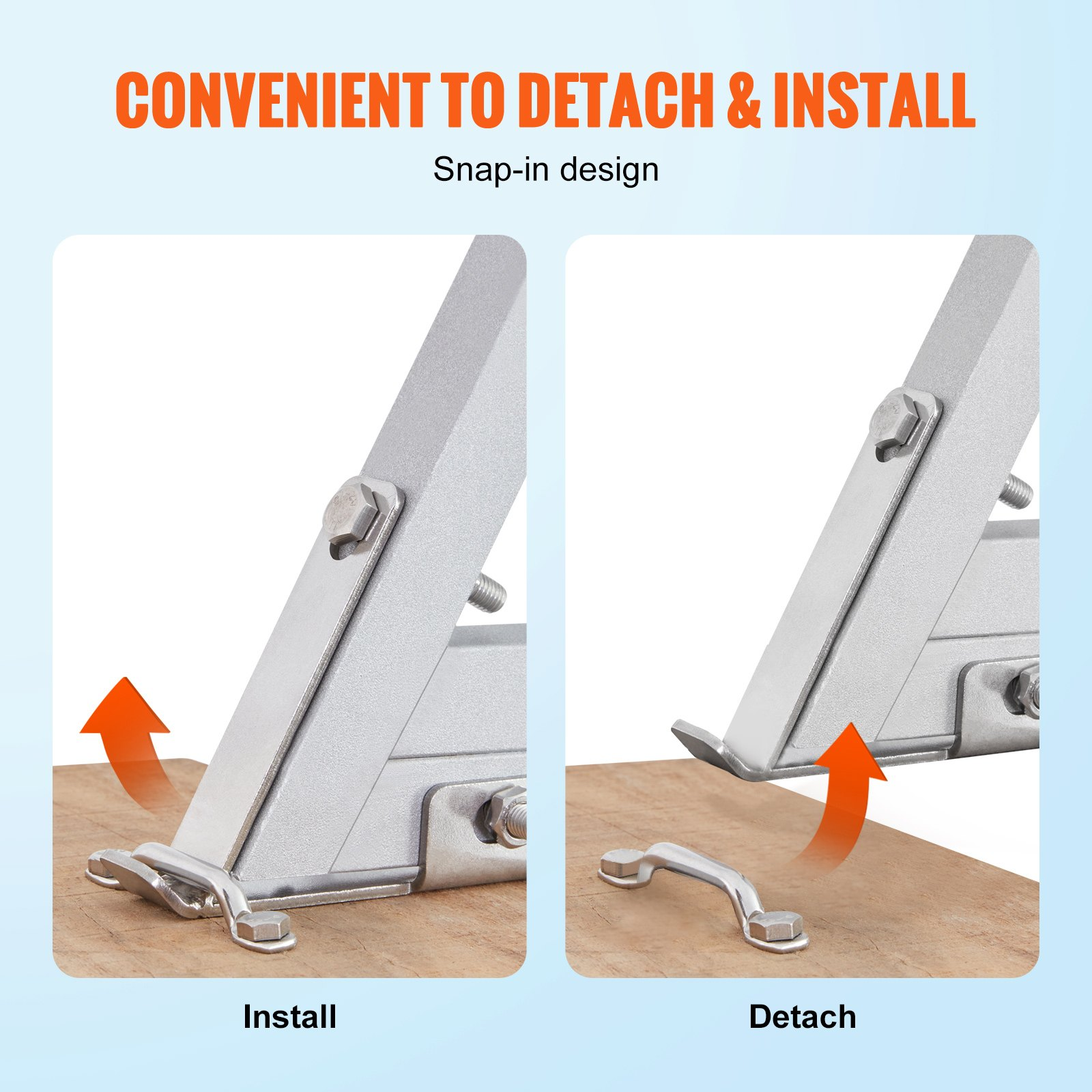5-Step Removable Dock Ladder, 350 lbs, Aluminum, Non-Slip, for Boat/Pool/Marine - Picture 4 of 10