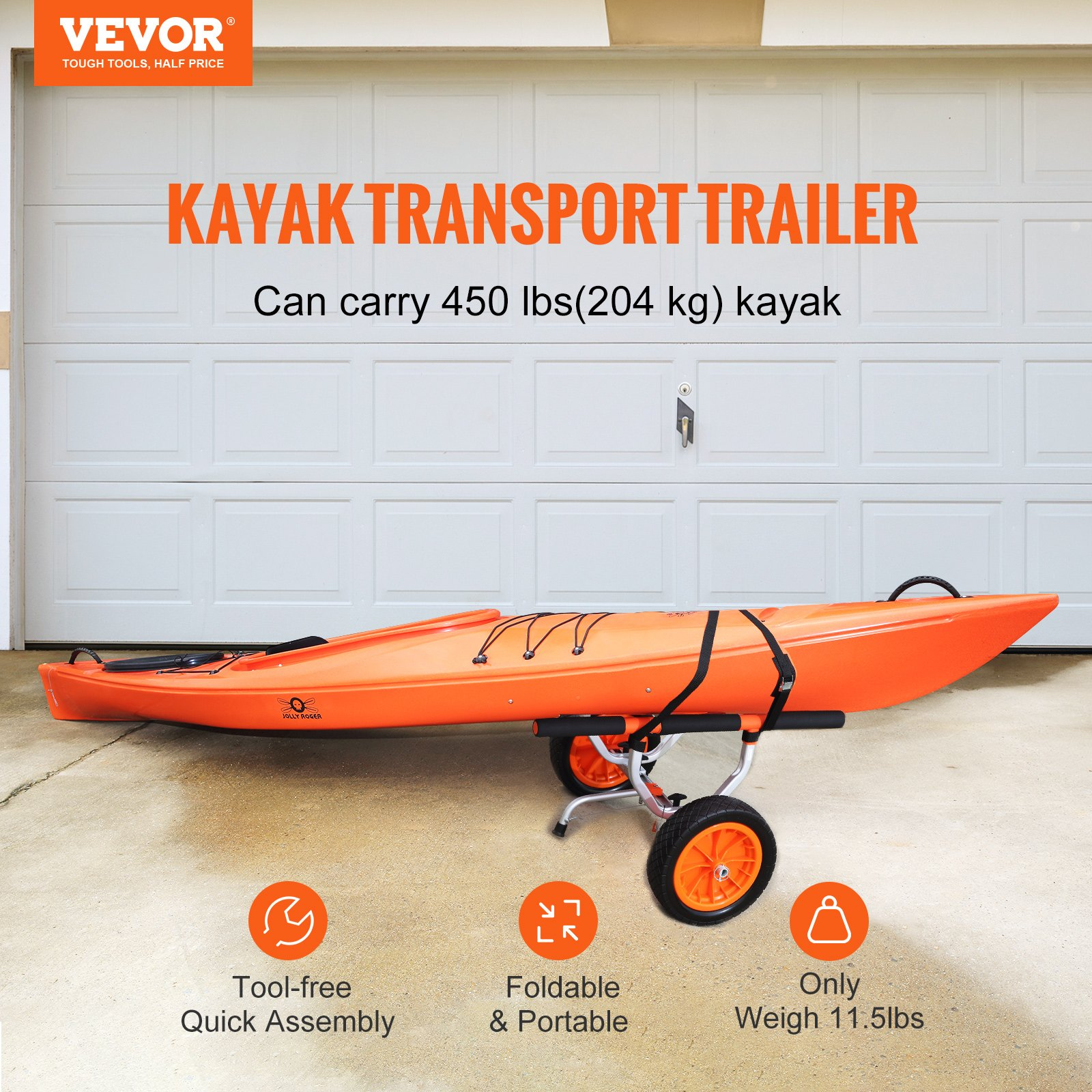 Cart, For Kayaks Canoes Paddleboards Float Mats Jon Boats