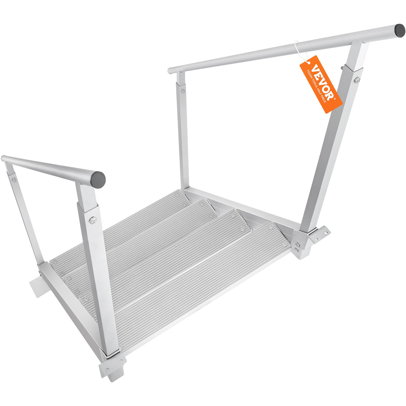 Dock Ladder 4 Step, Dock Stairs 30''-38'' Adjustable Height, 500 lbs Load Capaci
