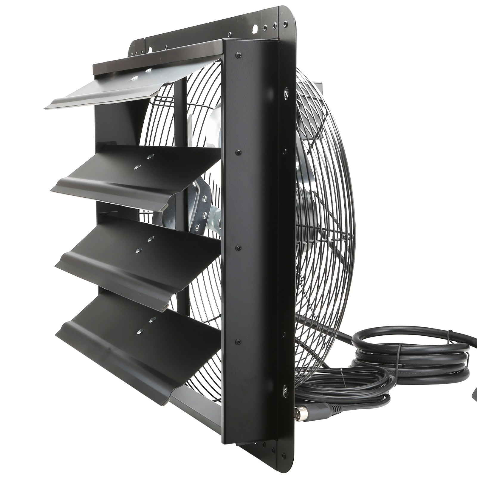 16'' Shutter Exhaust Fan 2650CFM EC-Motor w/ Temp & Humidity Controller 10-Speed