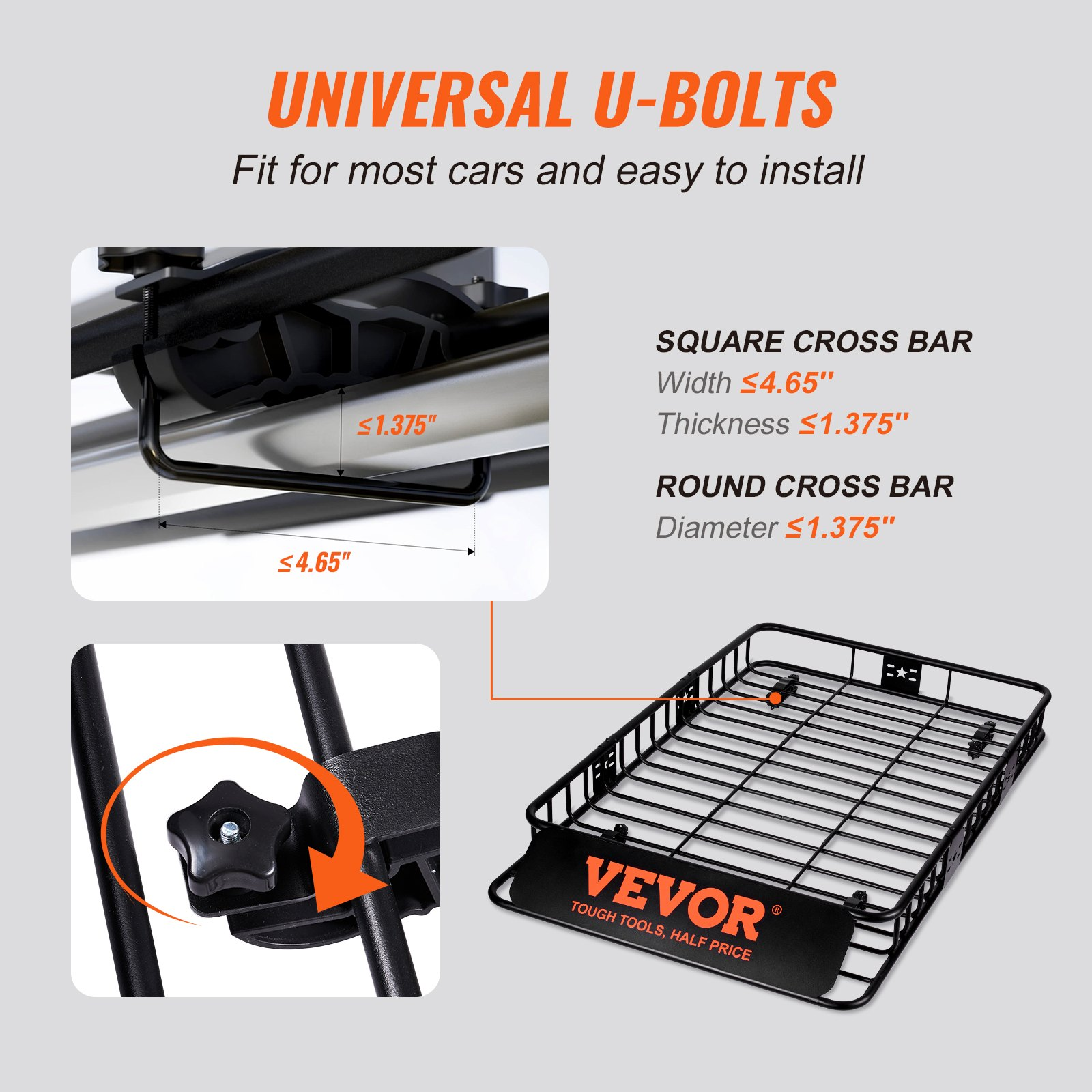 64"x39" Roof Rack Cargo Basket - 200LB Heavy Duty w/Extension - SUV/Truck - Picture 6 of 12