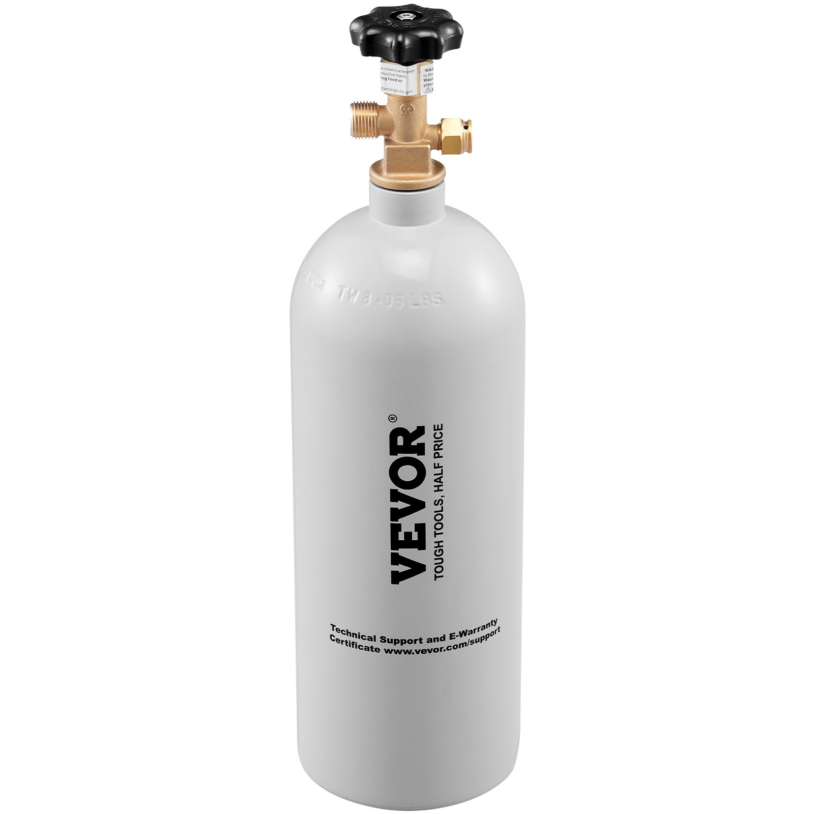 5 Lbs CO2 Tank Aluminum Gas Cylinder with Durable Gray Spray Coating – Ideal for