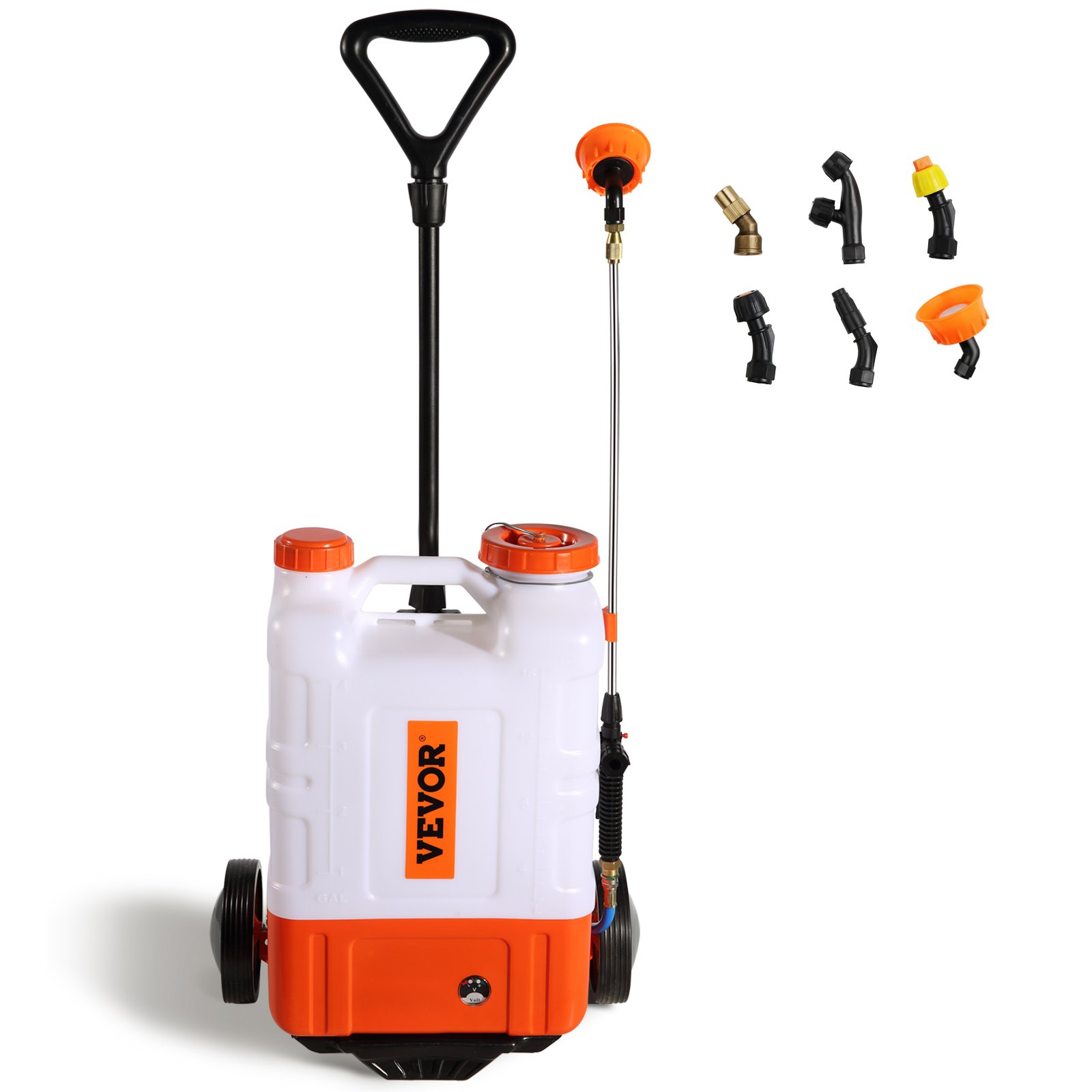 VEVOR Battery Powered Backpack Sprayer with Cart, Cleaning