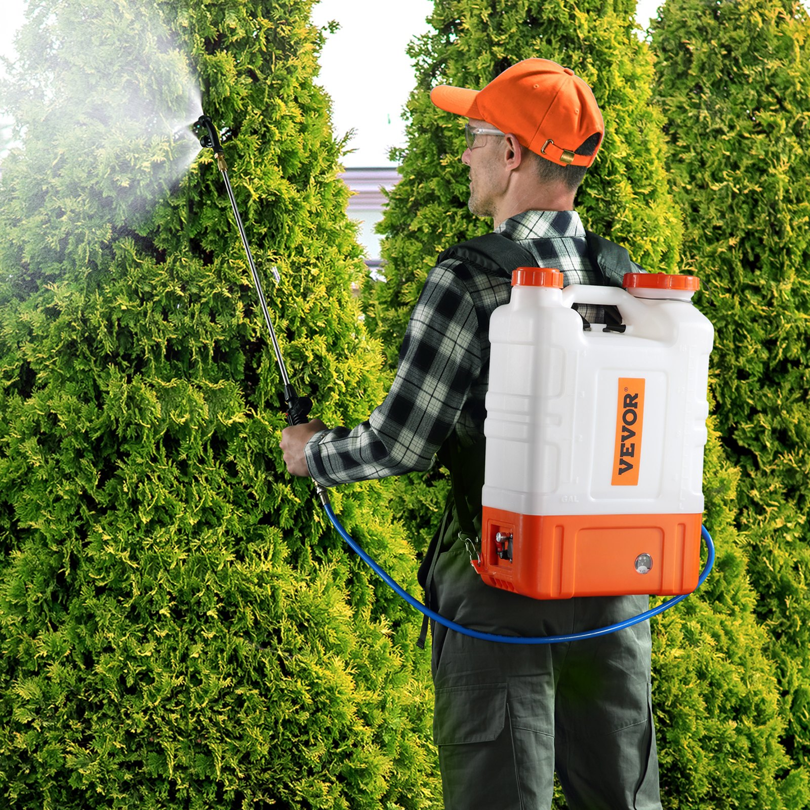 VEVOR Battery Powered Backpack Sprayer with Cart, Cleaning