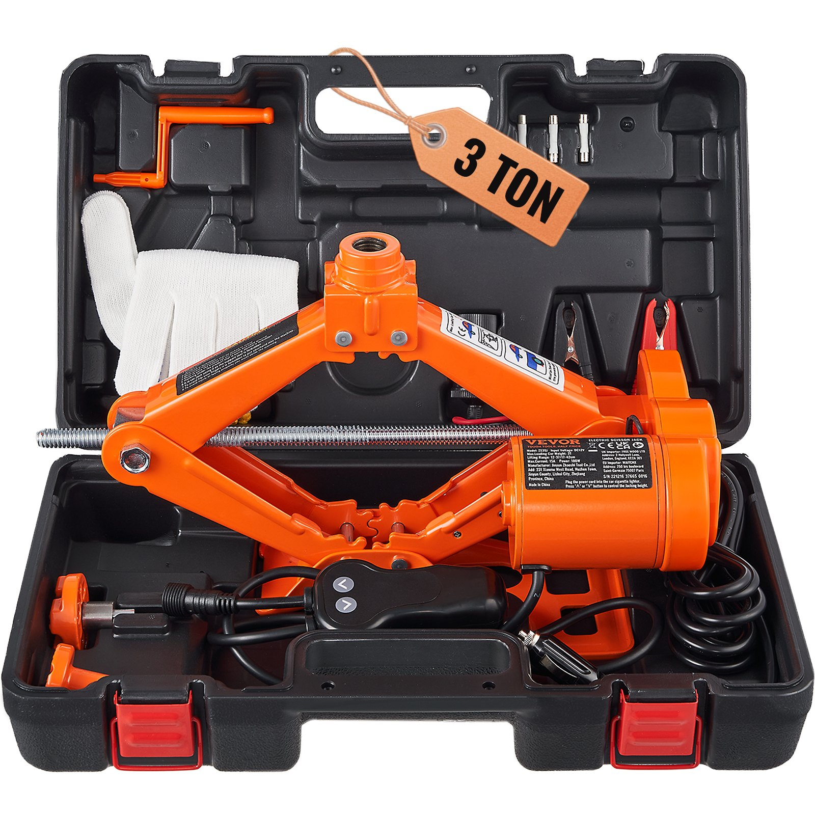 Electric Car Jack, 3 Tons /6600 lbs Scissor Jack, Truck Tire Change