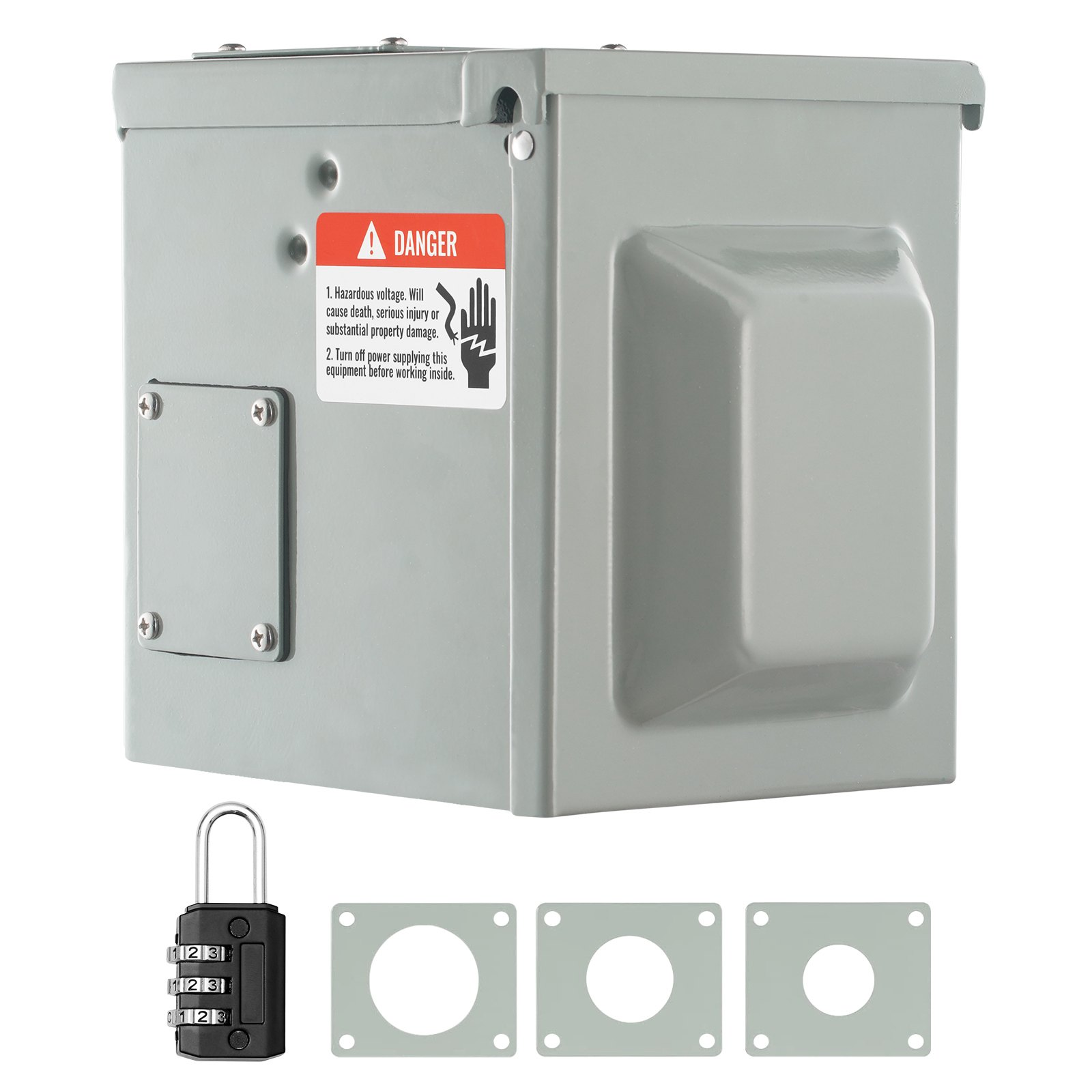 Caja de toma de corriente para autocaravana de 50 amperios, NEMA 14-50R, 125/250V panel bloqueable exterior - Imagen 10 de 12