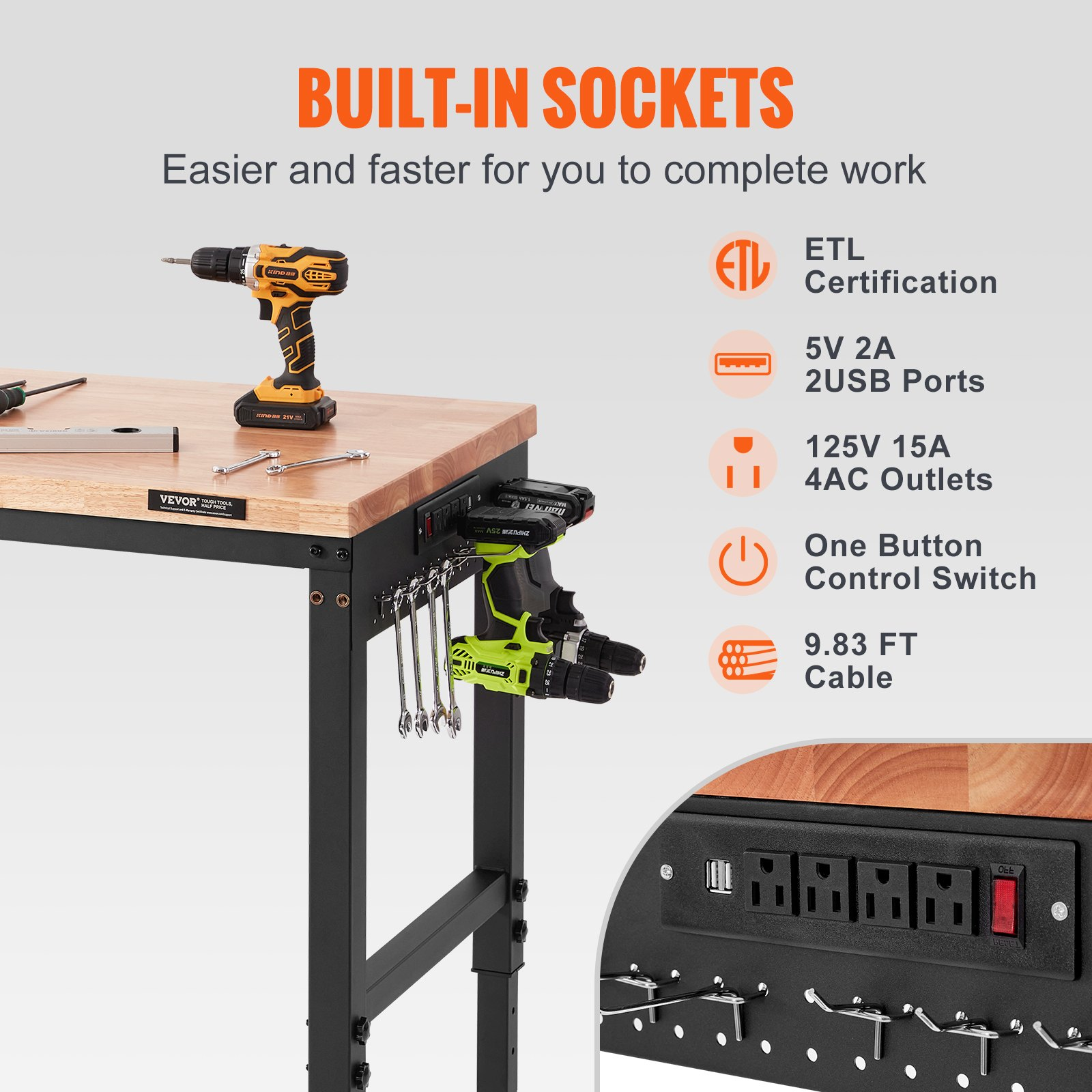 Adjustable Workbench, for Office Home