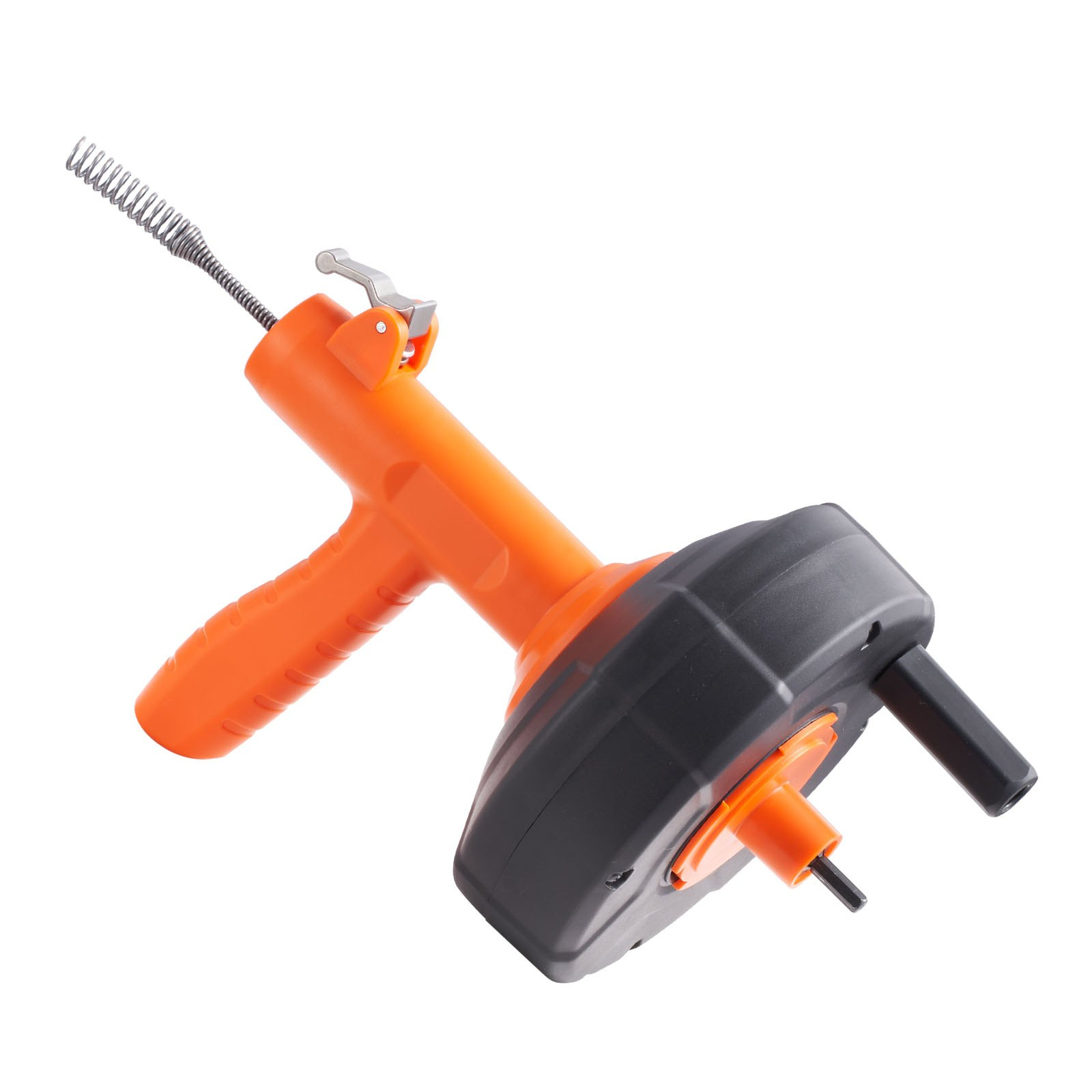 Drain Auger 25Ft, Plumbing Snake Auto Feed, Plumbers Snake with Drill Attachment