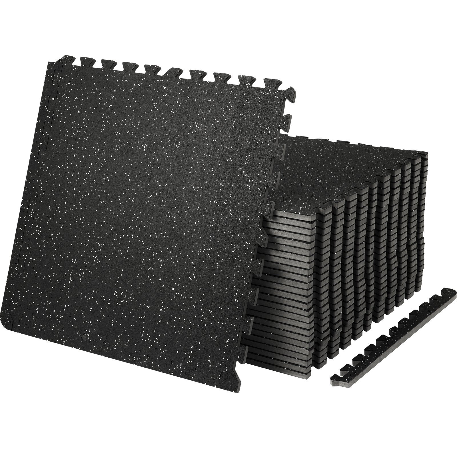 25 PCS Gym Floor Mats, 1/2" Thick EVA Foam & Rubber, 24"x24", 100 sq.ft Coverage - Picture 3 of 12