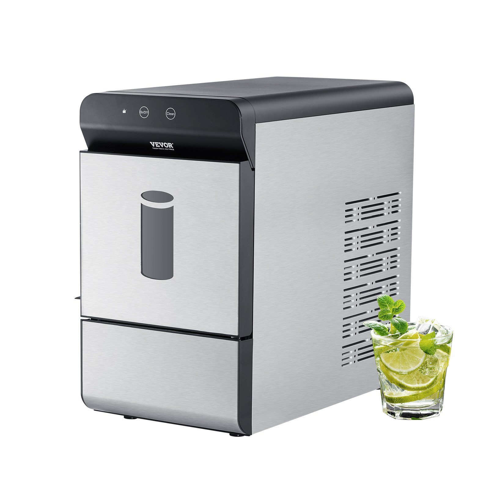 VEVOR Countertop Ice Maker, 37lbs in 24Hrs, Auto Self-Cleaning Portable Ice Make