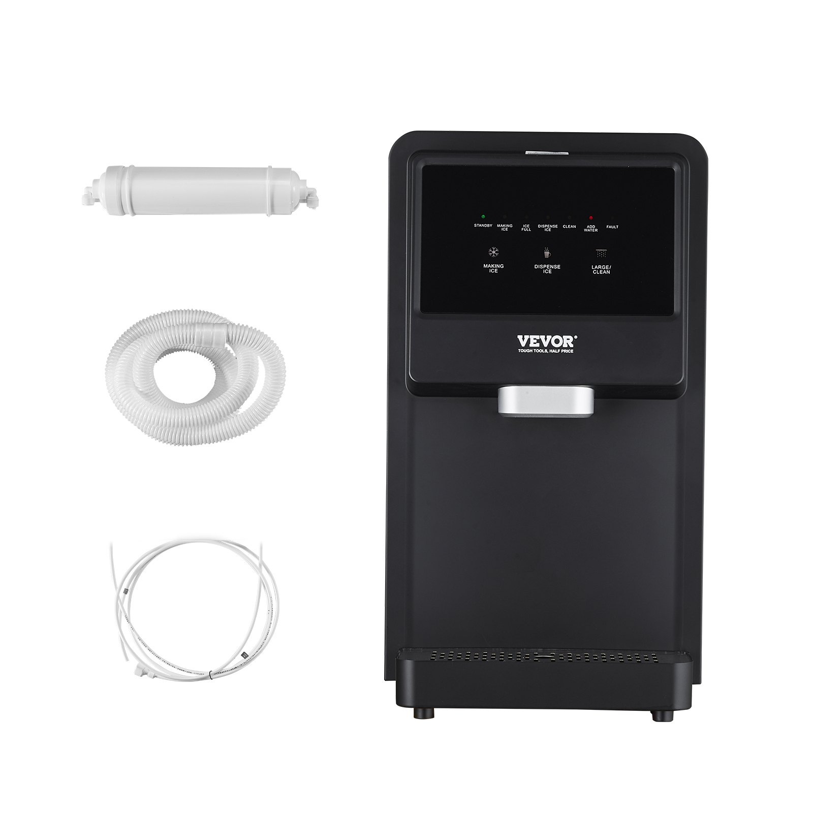 VEVOR Countertop Ice Maker, 62lbs in 24Hrs, Auto Self-Cleaning Portable Ice Make