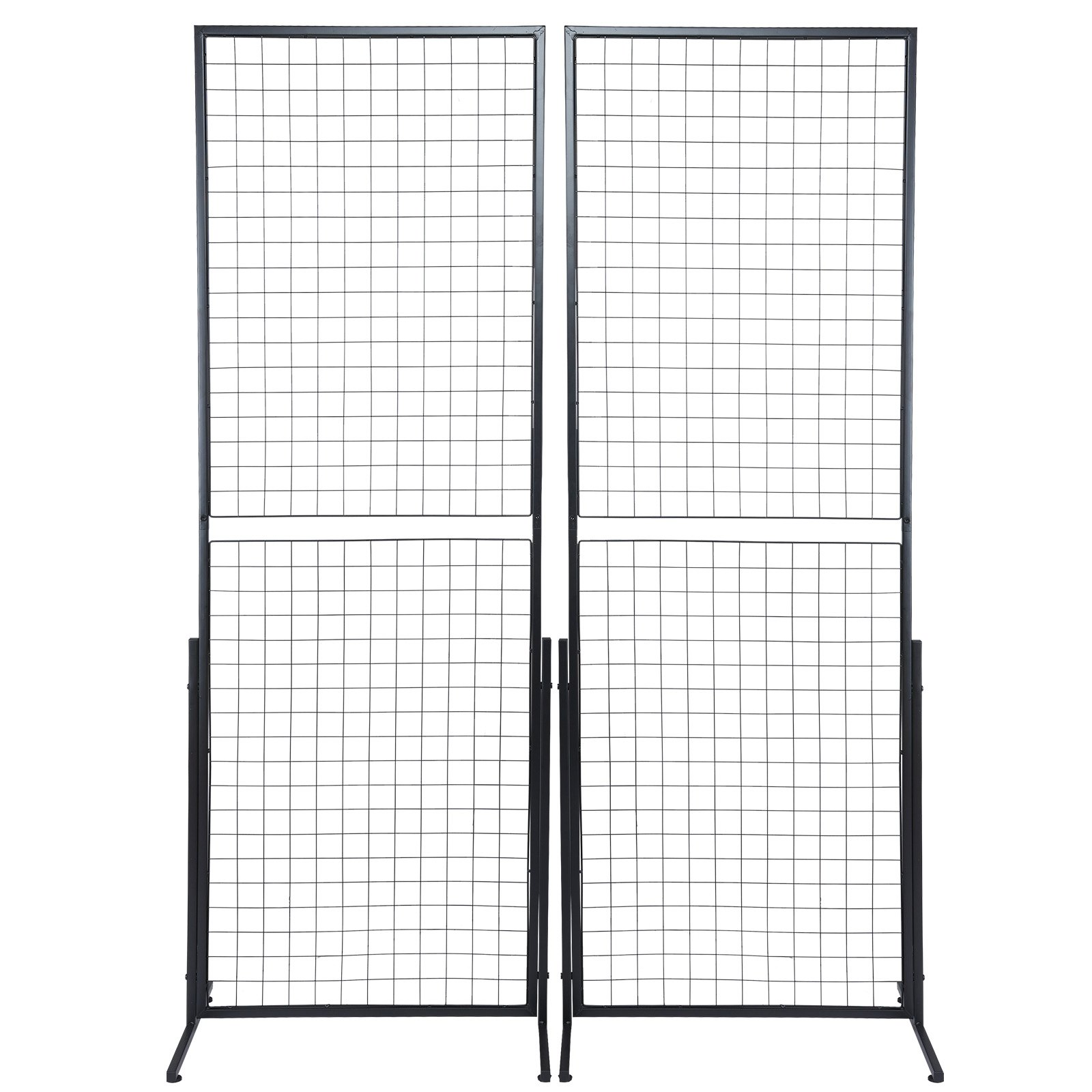 2' x 5.6' Grid Wall Panels Tower 2 Pack Wire Gridwall Retail Display Racks