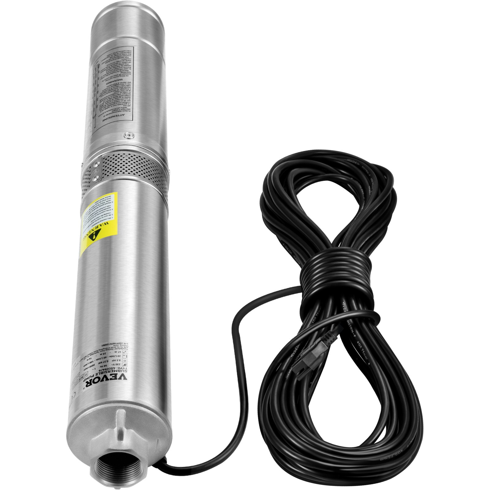 Deep Well Submersible Pump, 1HP 115V/60Hz, 37gpm Flow, 207ft Head - Picture 9 of 12