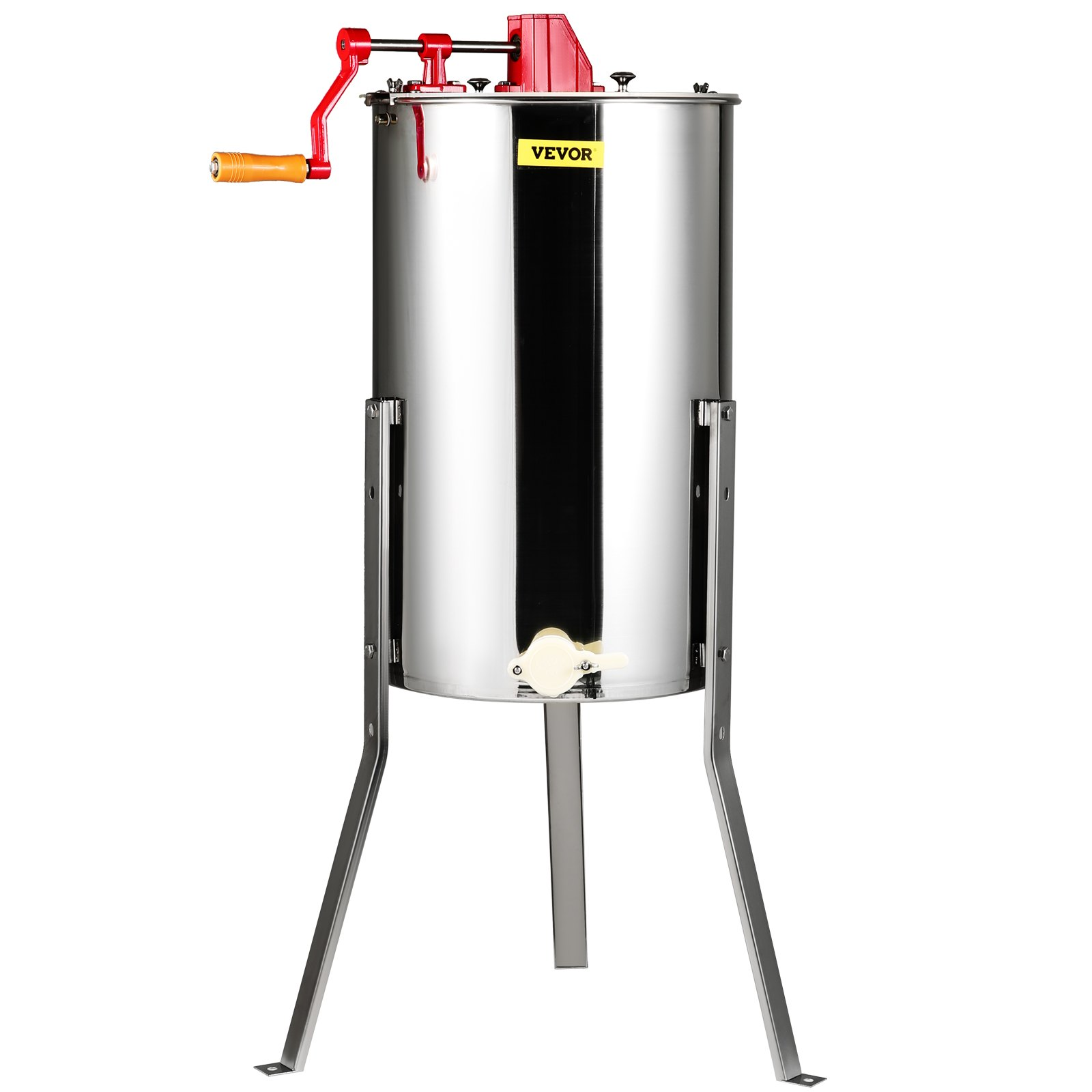 Manual Honey Extractor, 3 Frames Stainless Steel Spinner w/ Adjustable Stand