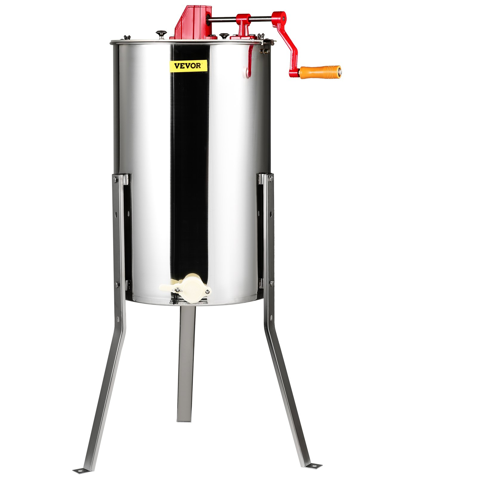 Manual Honey Extractor, 3 Frames Stainless Steel Spinner w/ Adjustable Stand