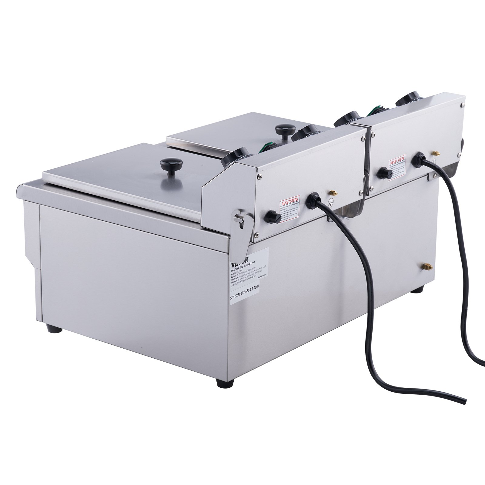 VEVOR Commercial Electric Deep Fryer Countertop Deep Fryer with Dual Tanks 3000W - Picture 3 of 6
