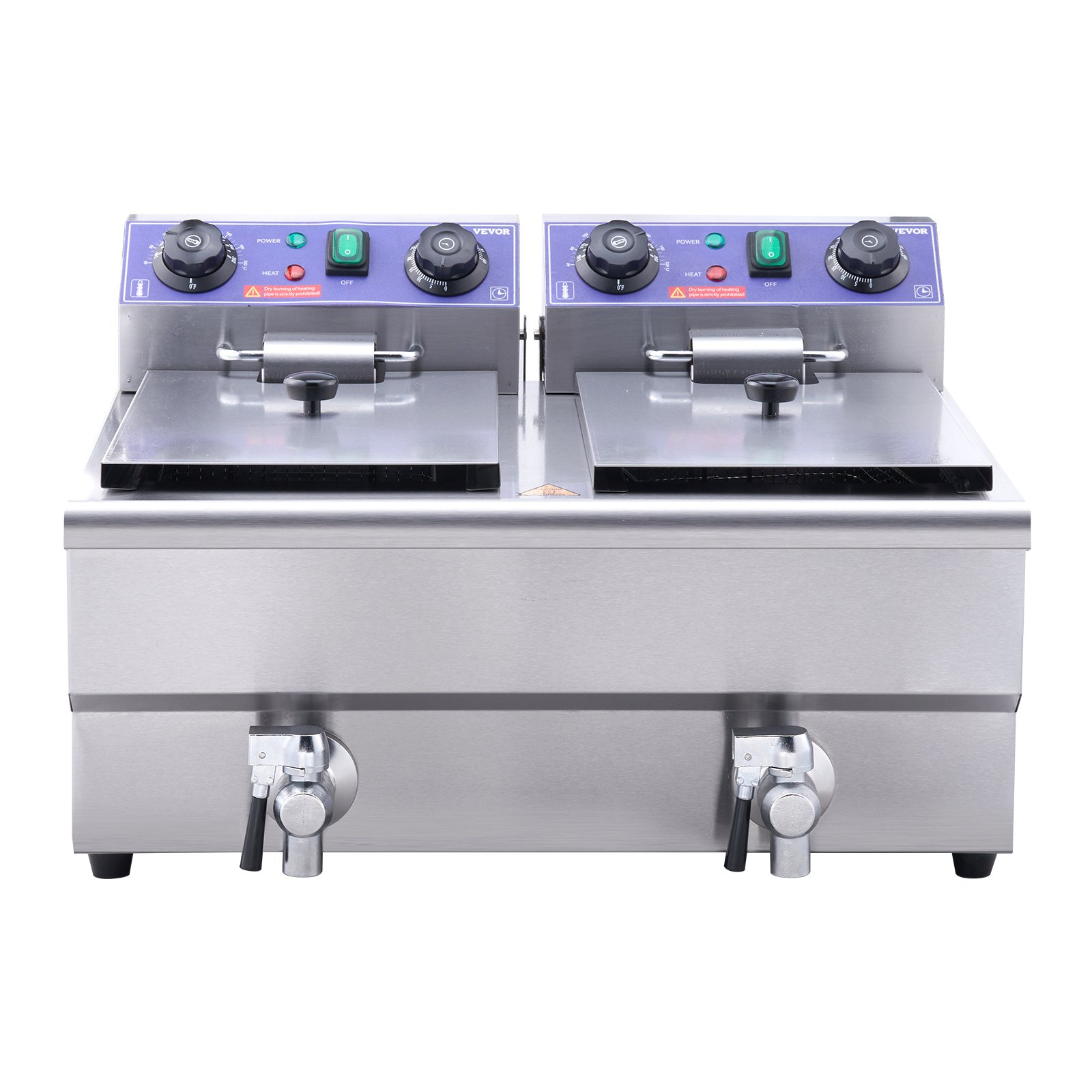 VEVOR Commercial Electric Deep Fryer Countertop Deep Fryer with Dual Tanks 3000W - Picture 1 of 6