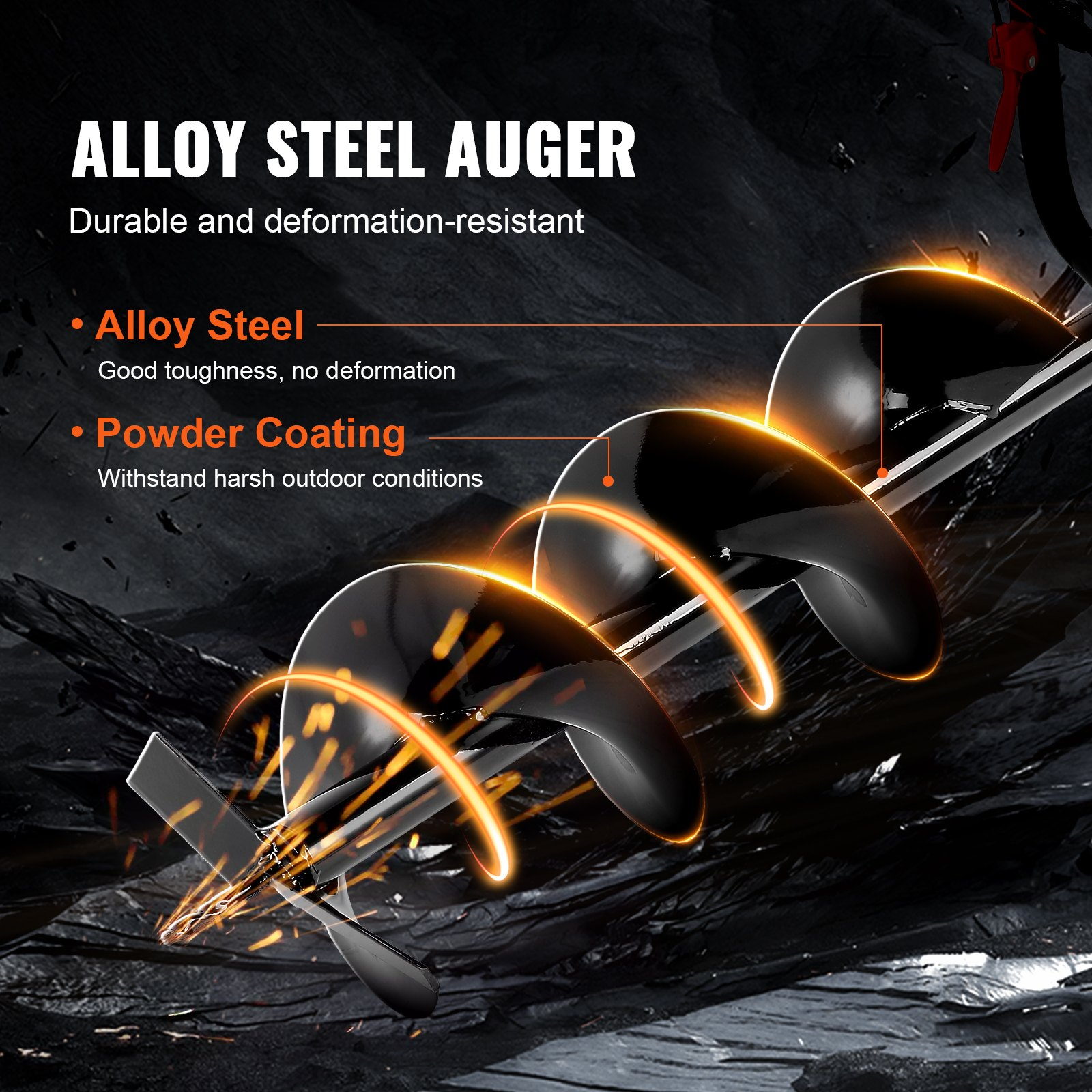 Post Hole Digger, 43cc 1250W Auger Post Hole digger, EPA certification