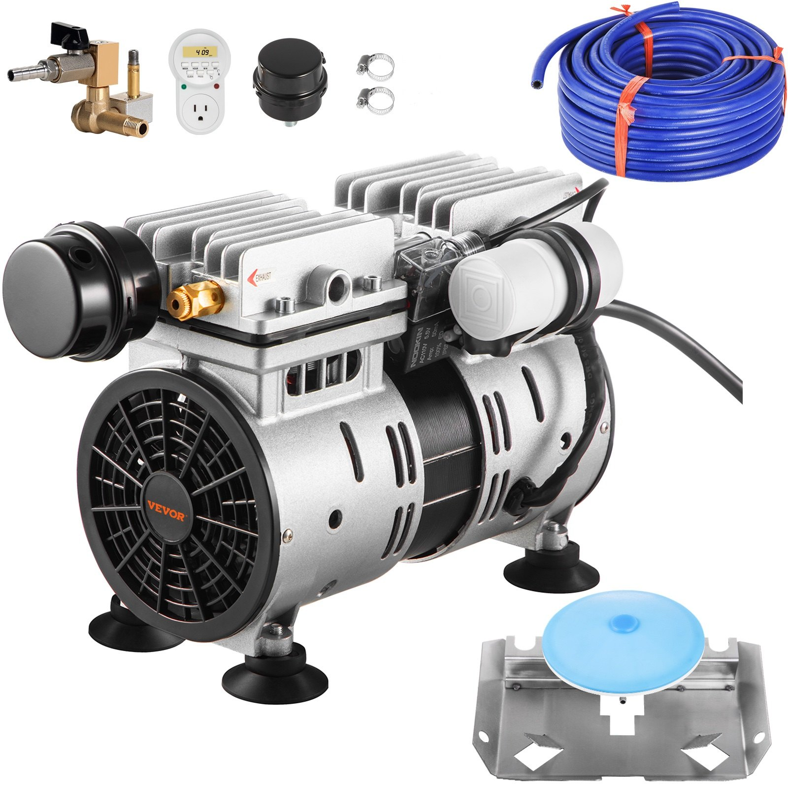 Pond Aerator, 550W Power, Air Compressor for Deep Water Oxygen Circulation