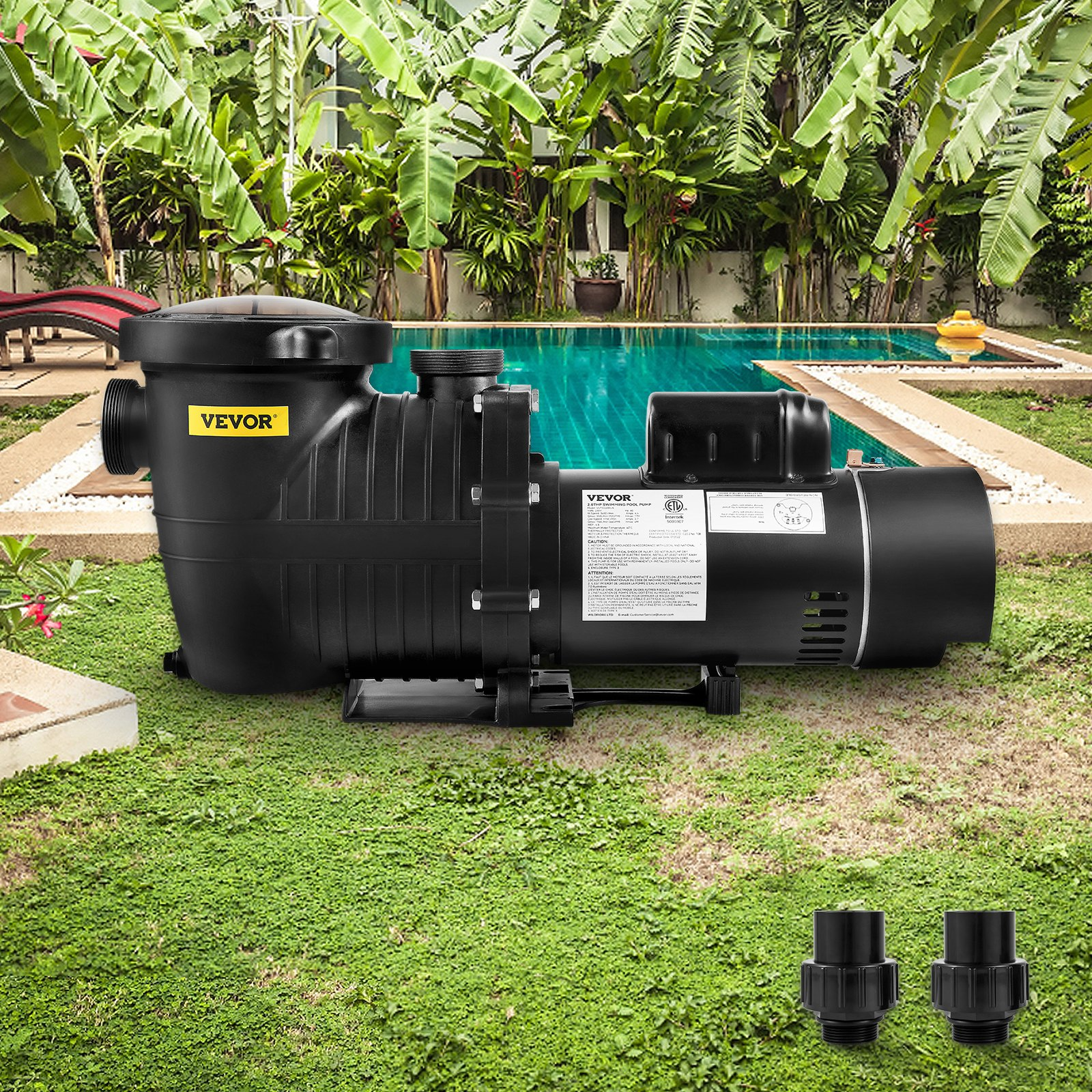 Pool Pump 1.5HP 230V, Energy Saving Swimming Pool Pump