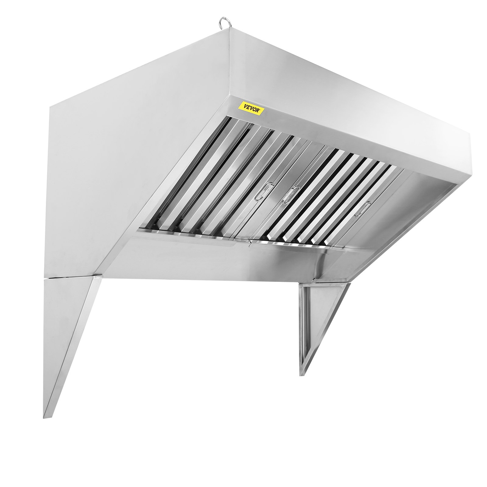 4FT Commercial Exhaust Hood, Stainless Steel Food Truck Vent with 2 Oil Filters - Picture 10 of 12