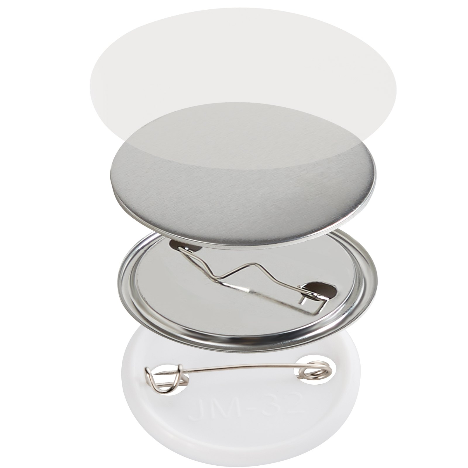 500Sets 1.25" Pin Back Button Parts for Button Maker DIY Badge Kit w/ Clear Film - Picture 10 of 12