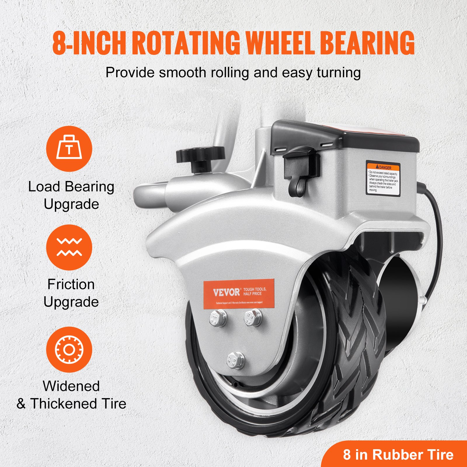 Electric Trailer Dolly, 5000 lbs Capacity, 350W 12V, 22 ft/min Speed, 12"-24.8" - Picture 5 of 13