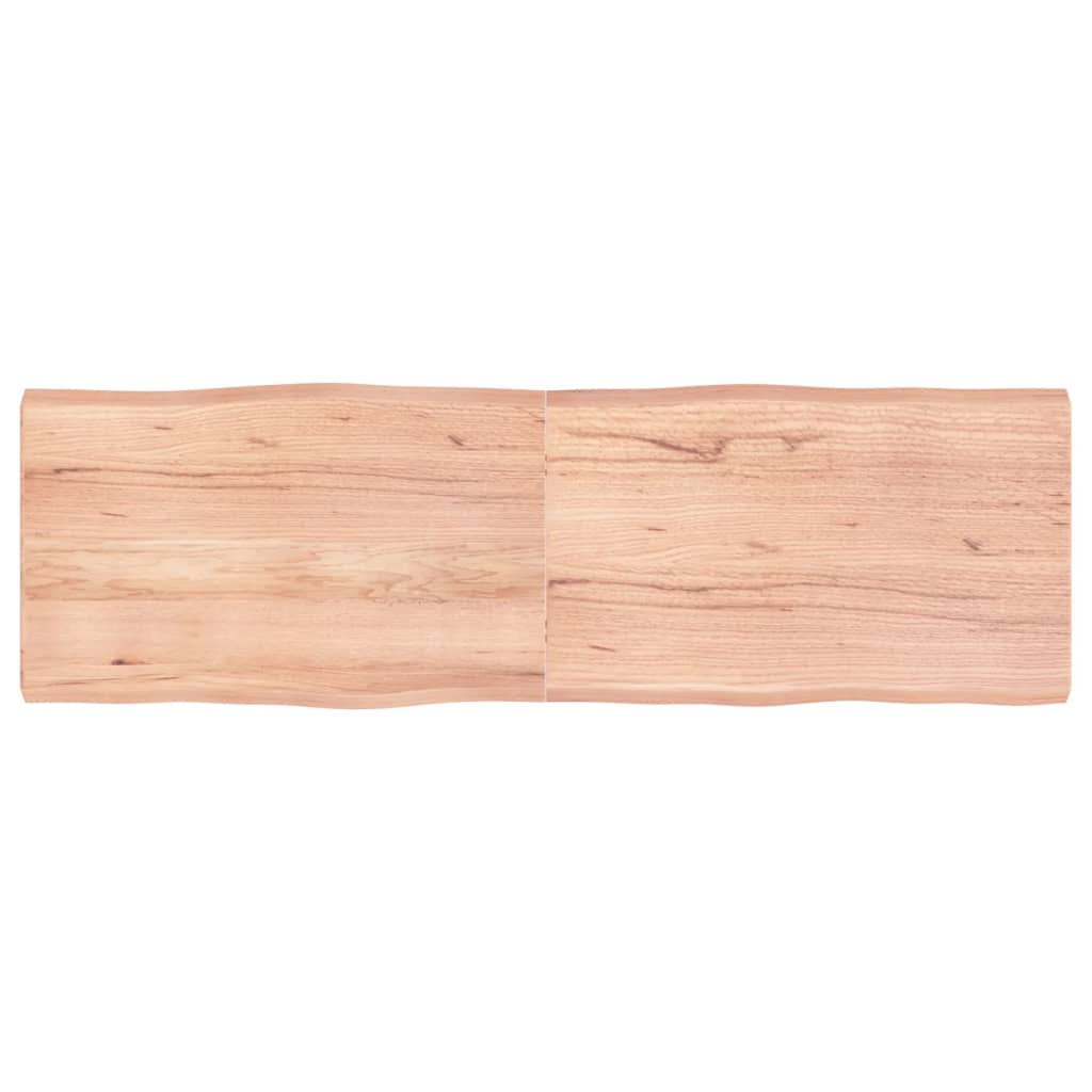 vidaXL Table Top Light Brown 160x50x(2-6)cm Treated Solid Wood Live Edge