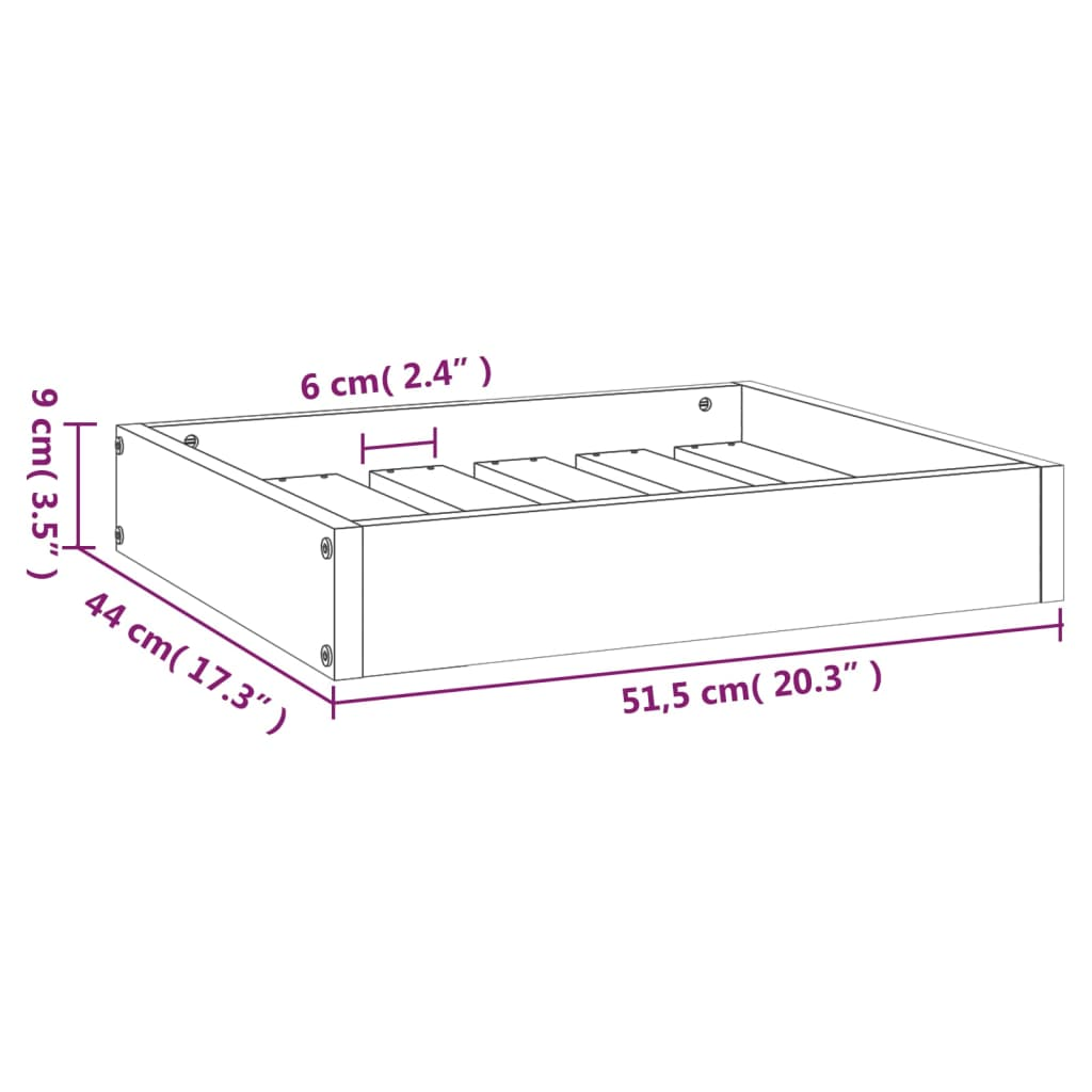 Hundebett Honigbraun 20,3"x17,3"x3,5" Massivholz Kiefer - Bild 8 von 8