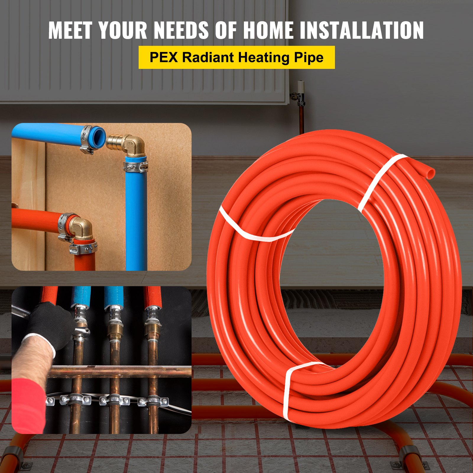 1/2″ x 300ft O2 Barrier PEX-B (Red) – EVOH for Radiant Floor Heating