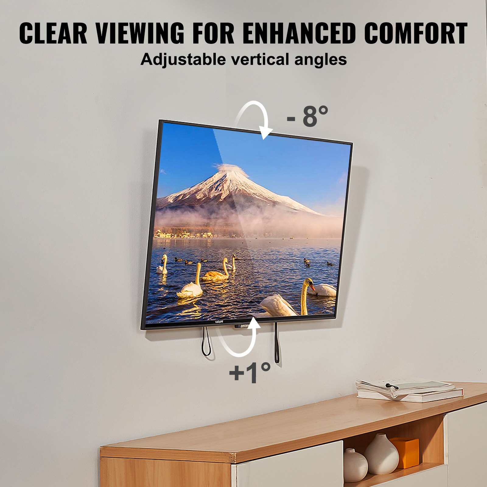 VEVOR Universal TV Wall Mount - Low Profile, Tilt Wall Mount Brackets for 37-70